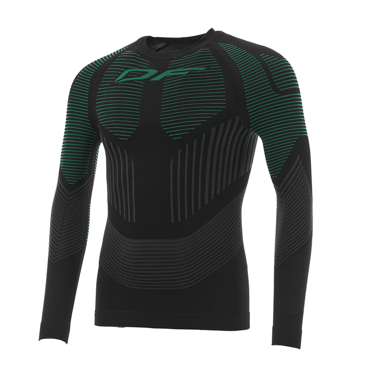Термофутболка DF 3DTHERMO Green с длинным рукавом (XS-S)